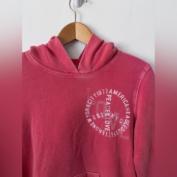 American eagle pink hooded sweatshirt Size Small - Picture 2 of 6